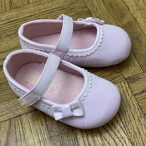 Mayoral Bow Tie Pink Mary Jane Heart Shoes Baby 9M